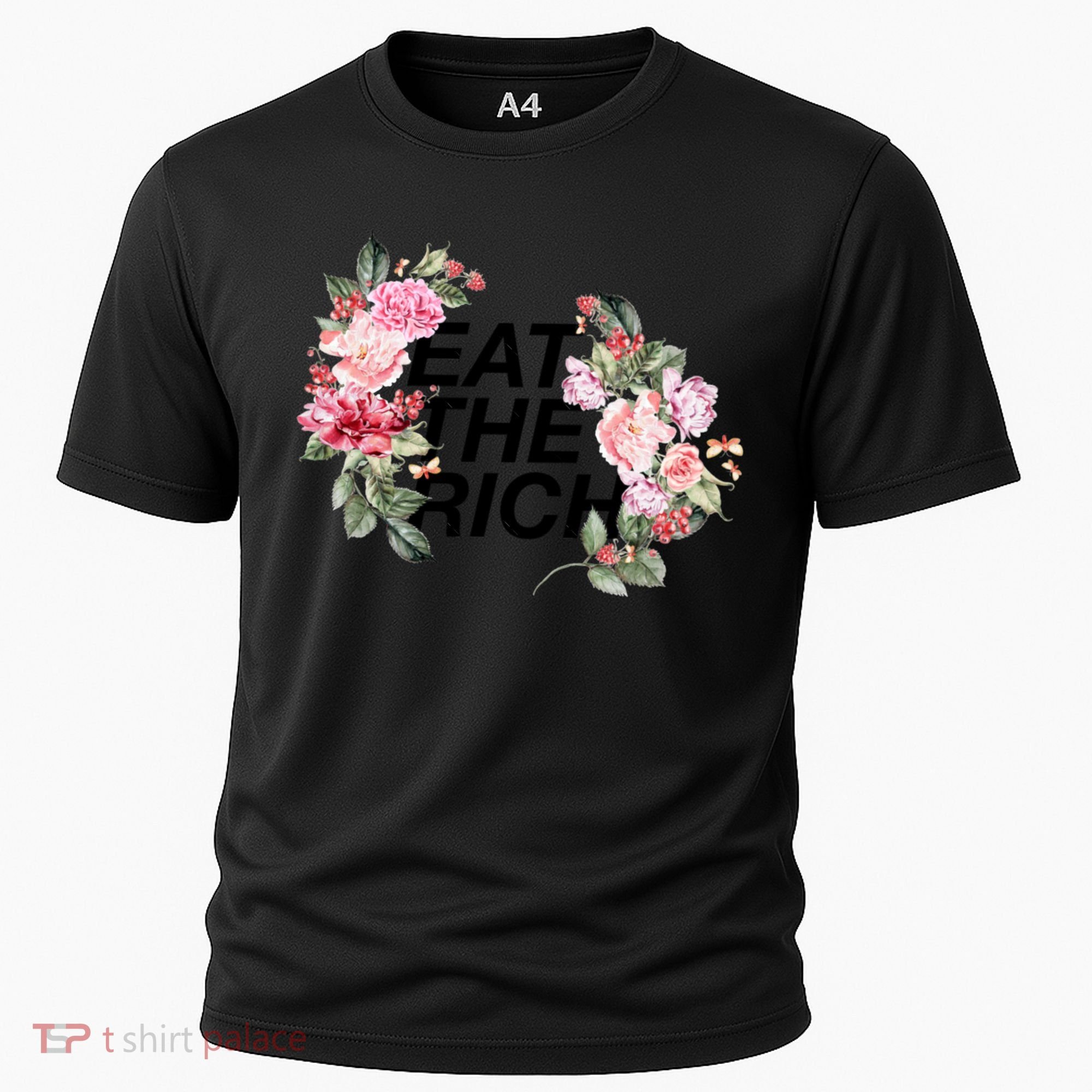 Eat The Rich Floral Cooling Performance Crew T-Shirt