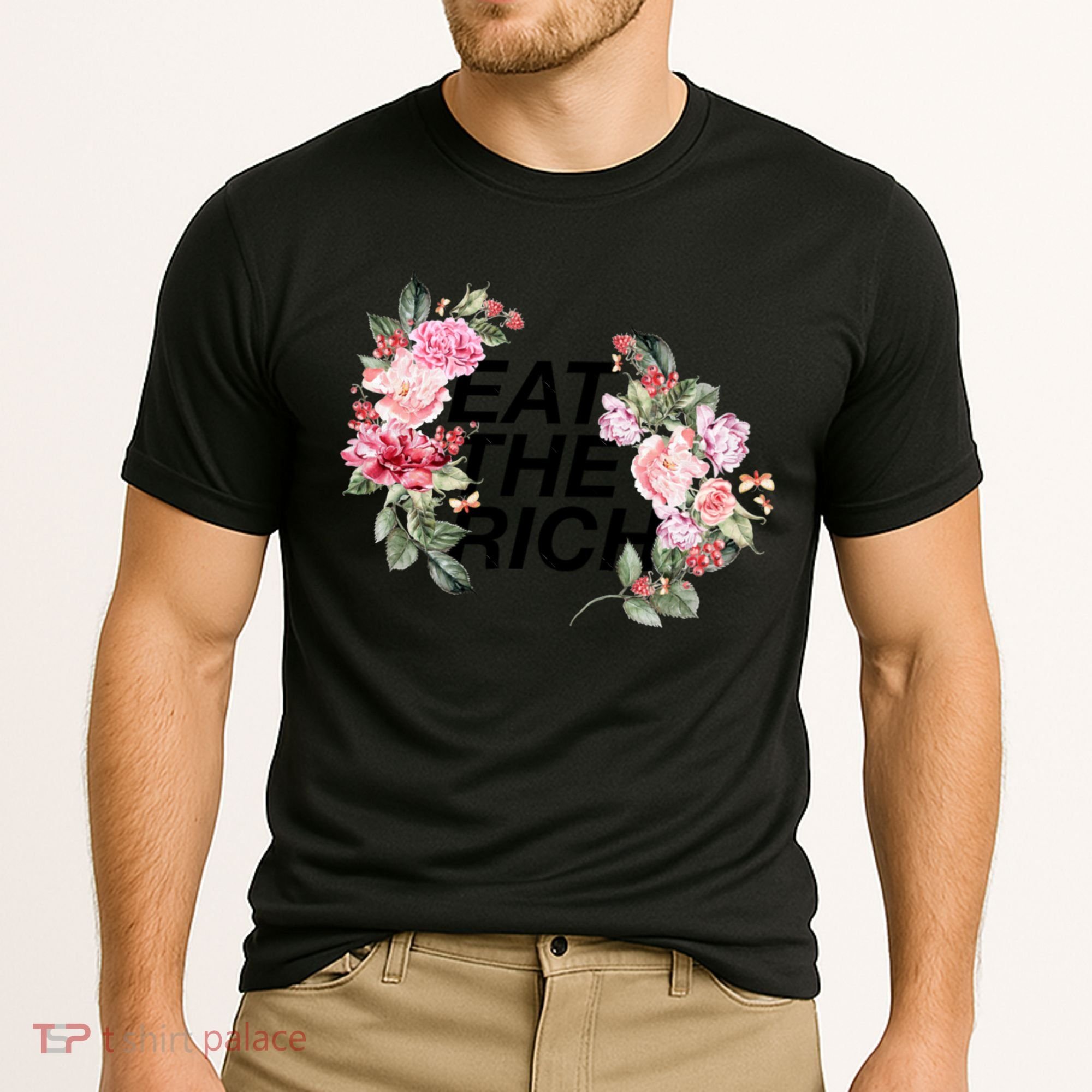 Eat The Rich Floral Cooling Performance Crew T-Shirt