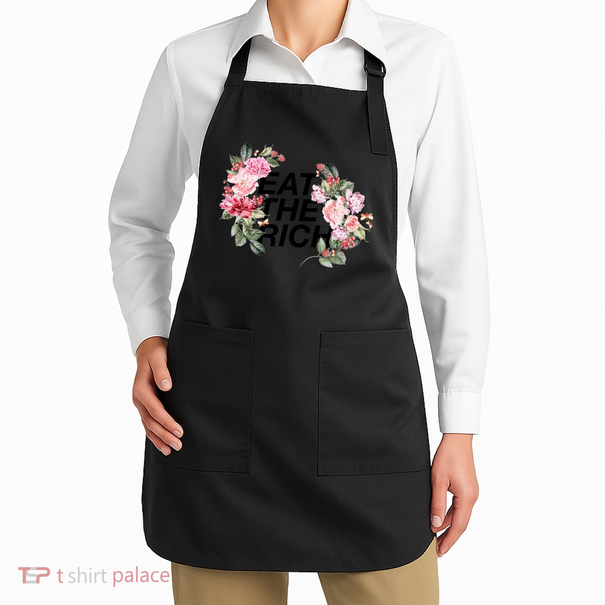 Eat The Rich Floral Apron