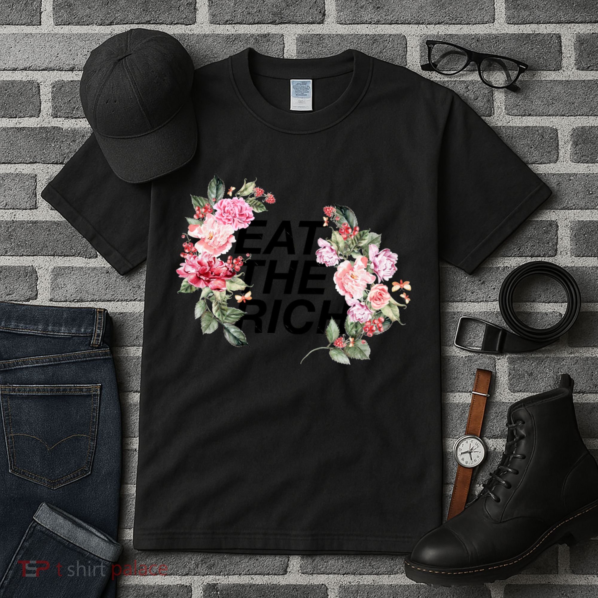Eat The Rich Floral Tall T-Shirt