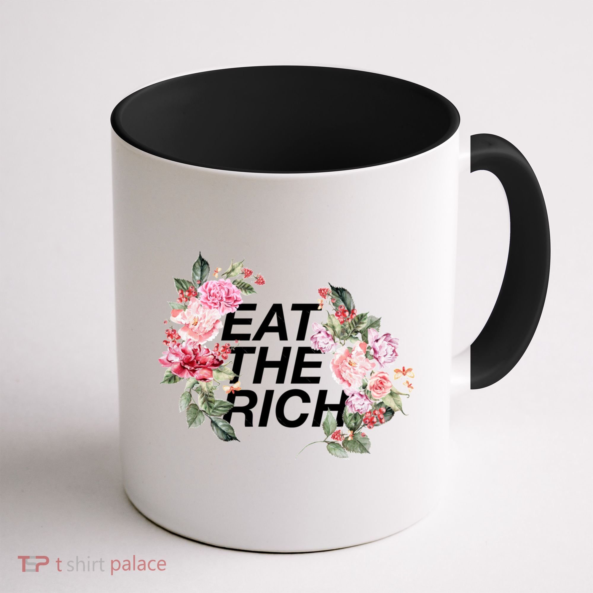 Eat The Rich Floral Coffee Mug