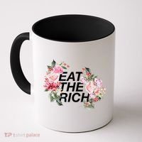 Eat The Rich Floral Coffee Mug thumb 0