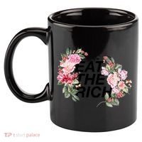 Eat The Rich Floral 11oz C Handle Ceramic Mug thumb 2