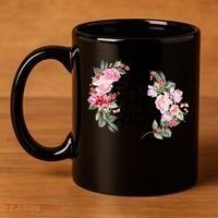 Eat The Rich Floral 11oz C Handle Ceramic Mug thumb 4