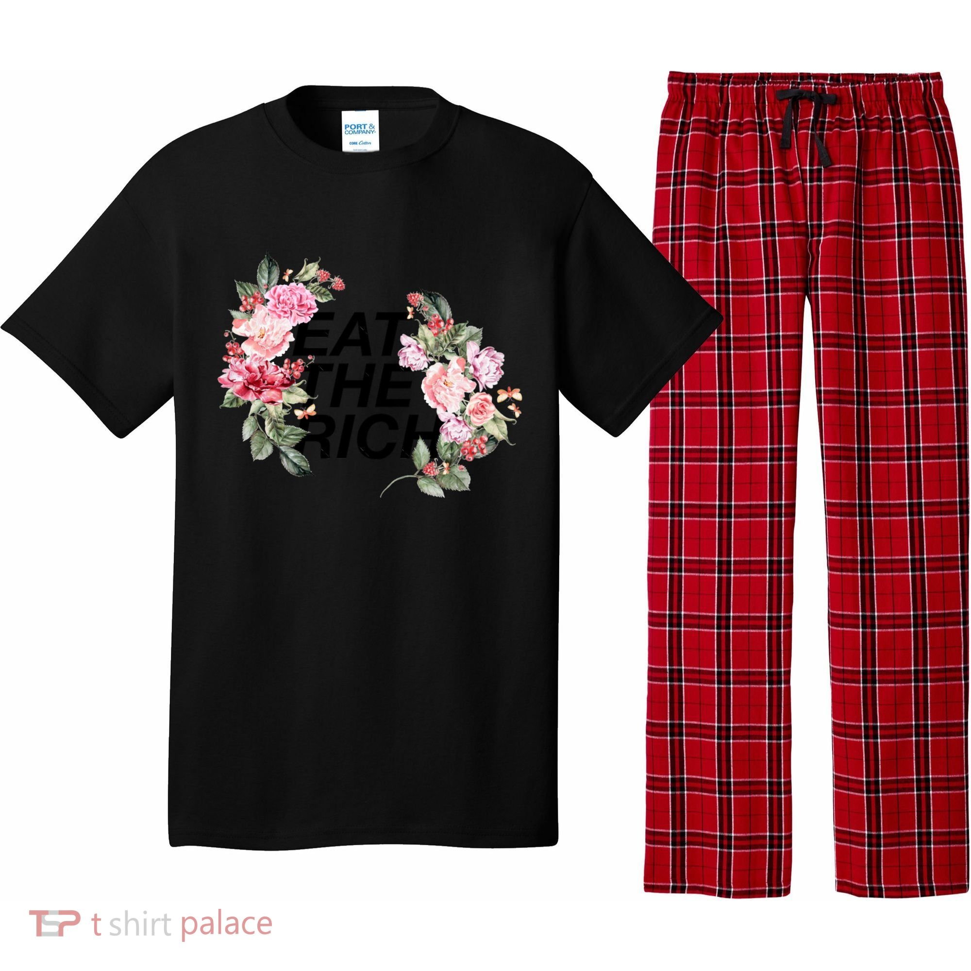 Eat The Rich Floral Pajama Set