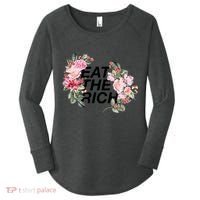 Eat The Rich Floral Women's Perfect Tri Tunic Long Sleeve Shirt thumb 0