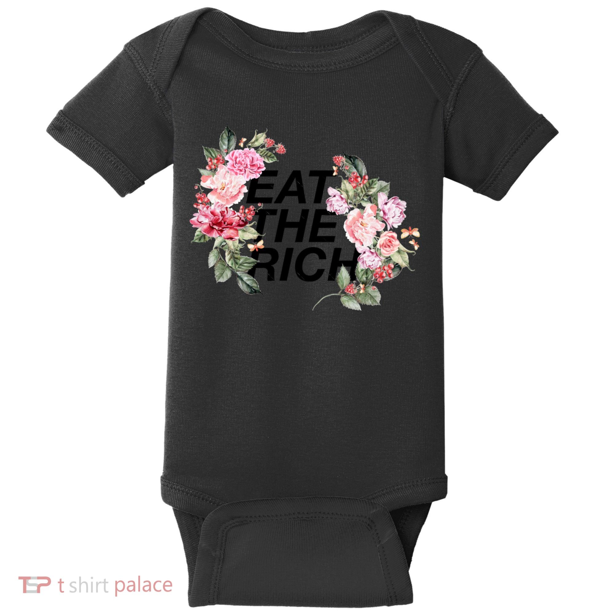 Eat The Rich Floral Baby Bodysuit