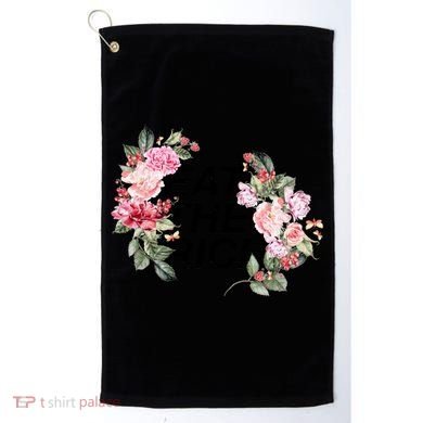 Eat The Rich Floral Golf Towel