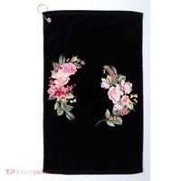Eat The Rich Floral Golf Towel thumb 0