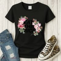 Eat The Rich Floral Women's T-Shirt thumb 3