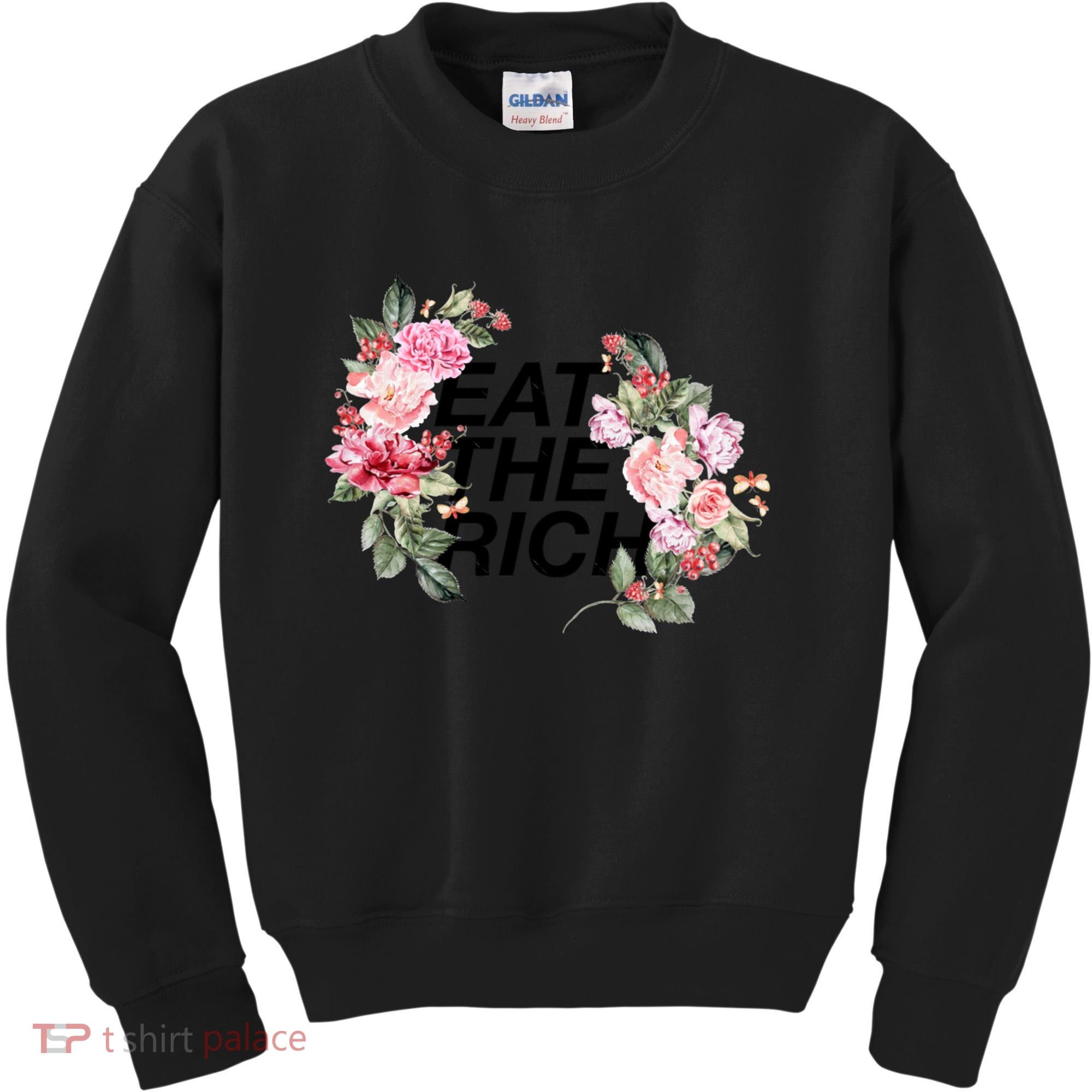 Eat The Rich Floral Kids Sweatshirt