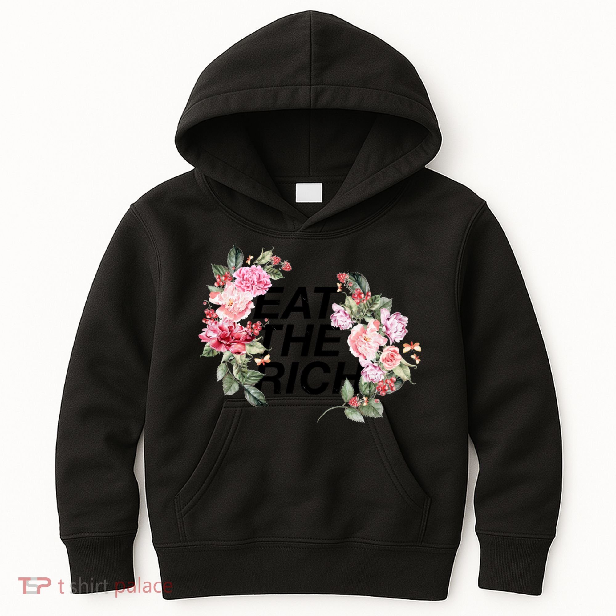 Eat The Rich Floral Kids Hoodie