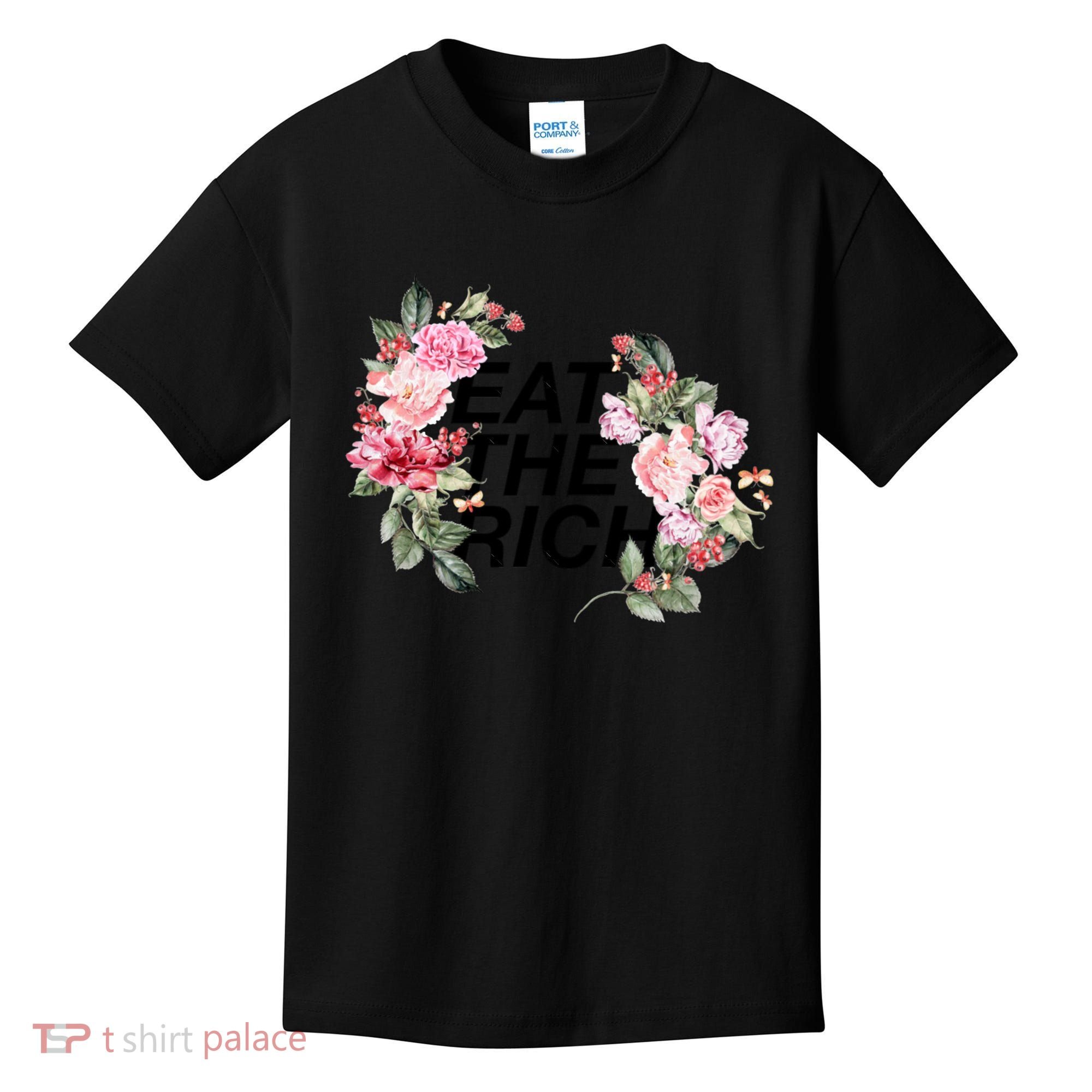 Eat The Rich Floral Kids T-Shirt