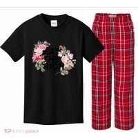 Eat The Rich Floral Kids Plaid Pajama Set thumb 0