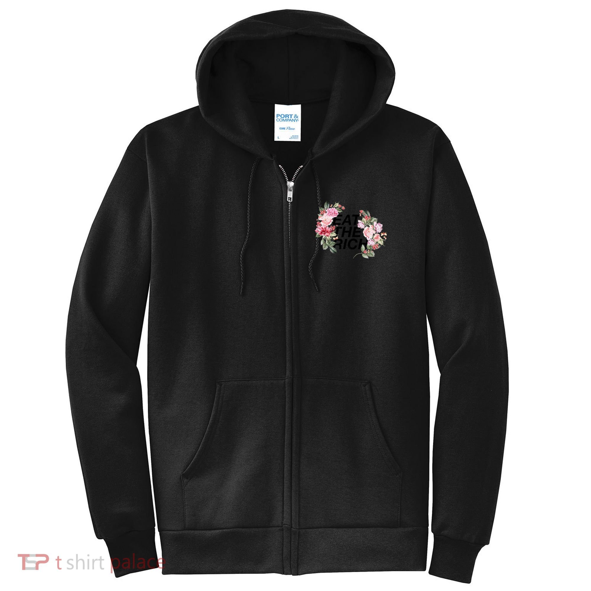 Eat The Rich Floral Full Zip Hoodie