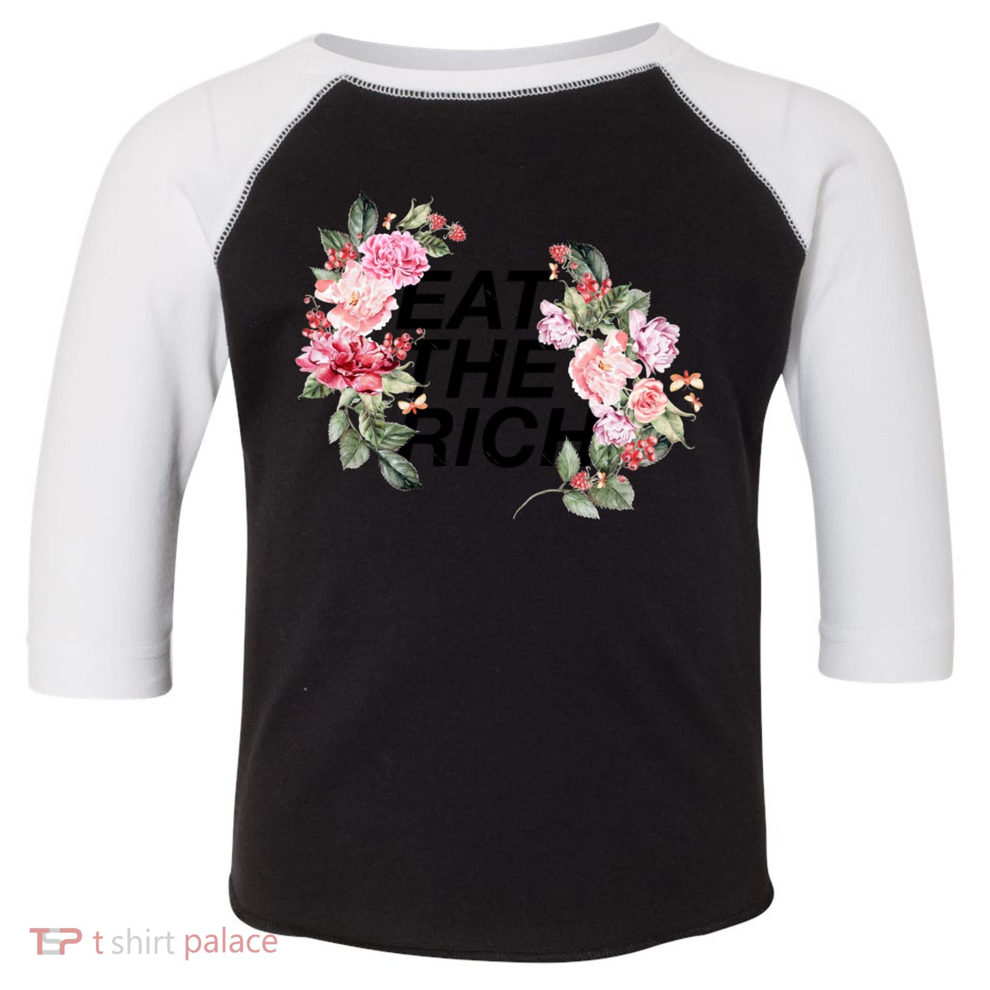Eat The Rich Floral Toddler Fine Jersey T-Shirt