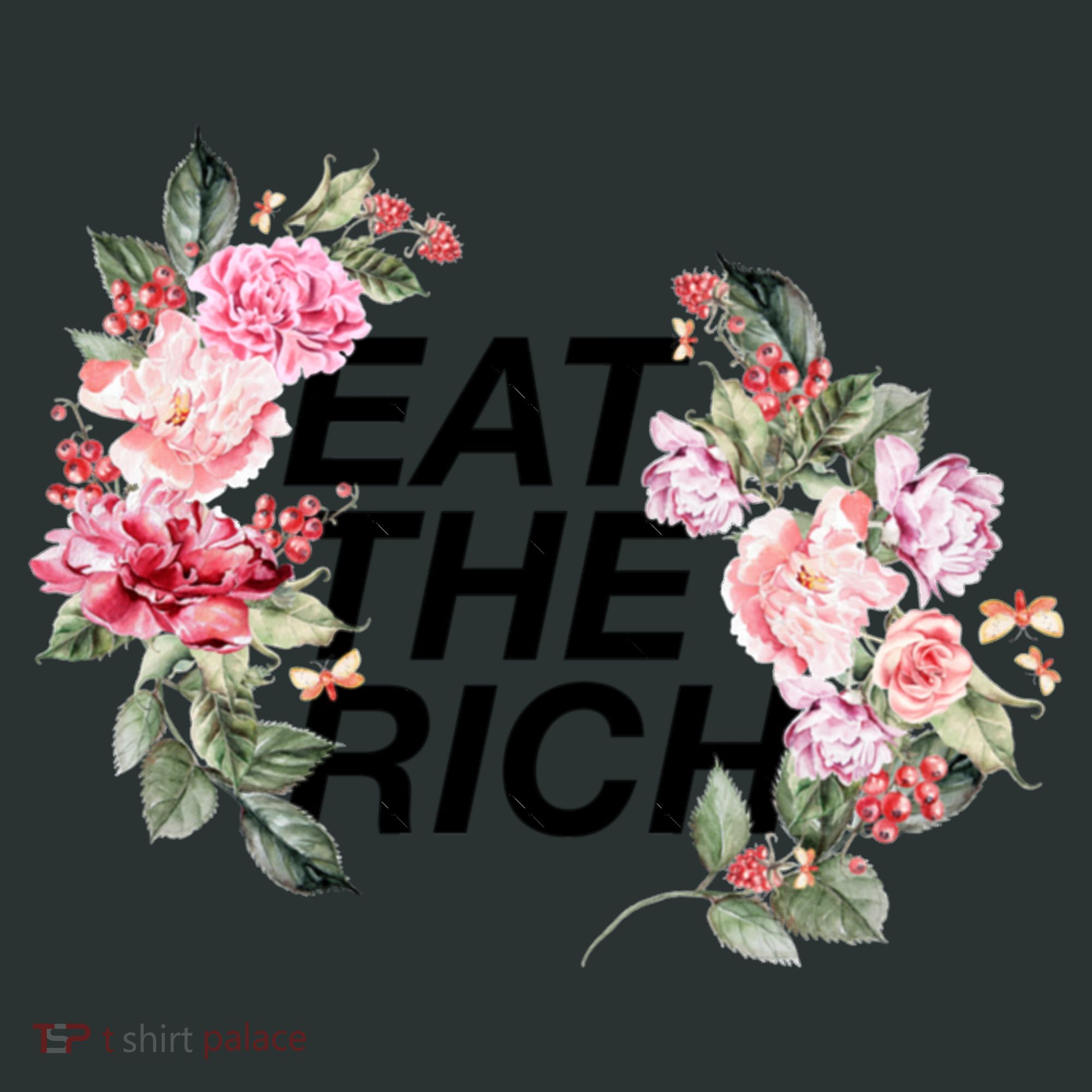 Eat The Rich Floral Infant Baby Jersey Bodysuit