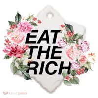 Eat The Rich Floral Ceramic Ornament thumb 2