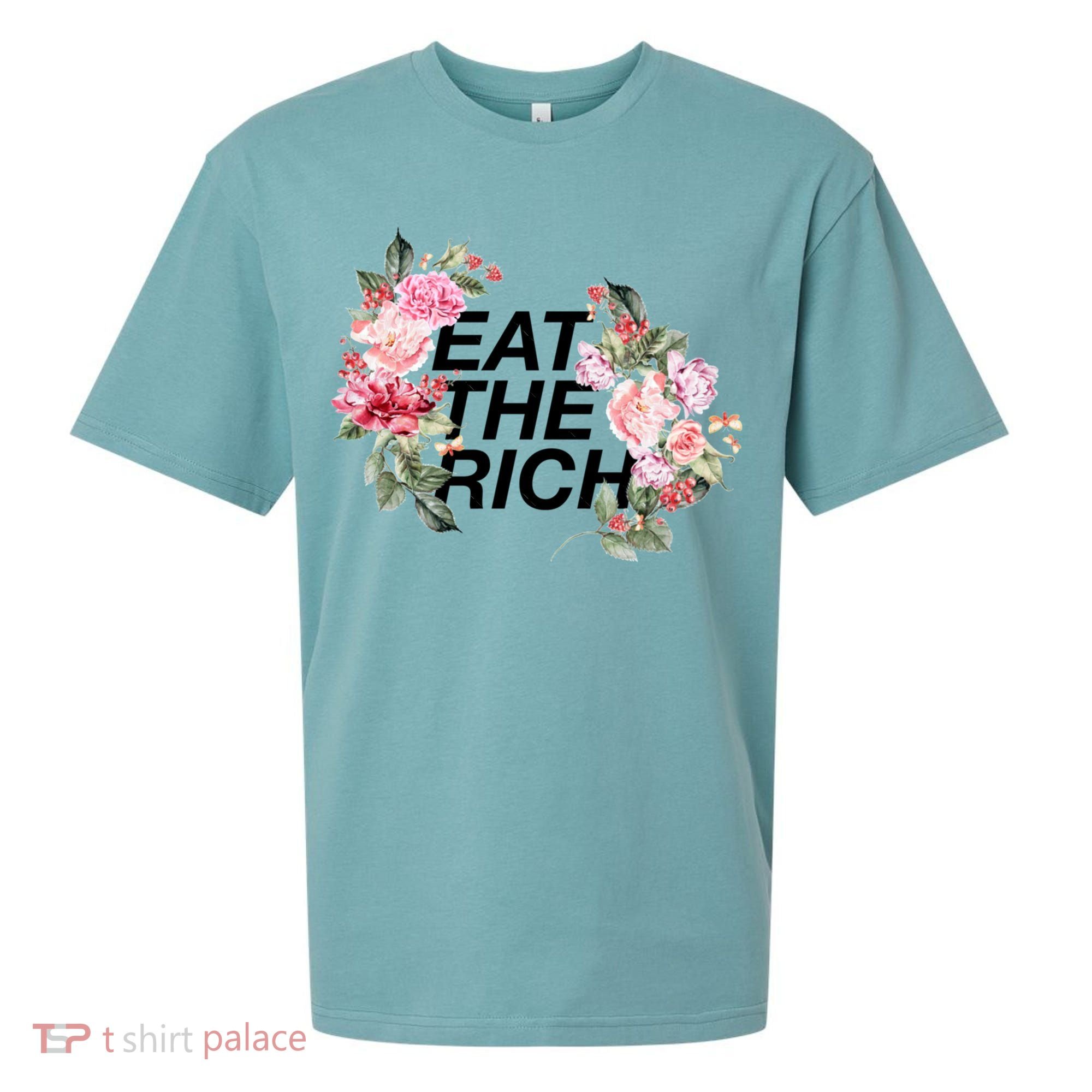Eat The Rich Floral Sueded Cloud Jersey T-Shirt