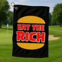 Eat The Rich Golf Towel thumb 1