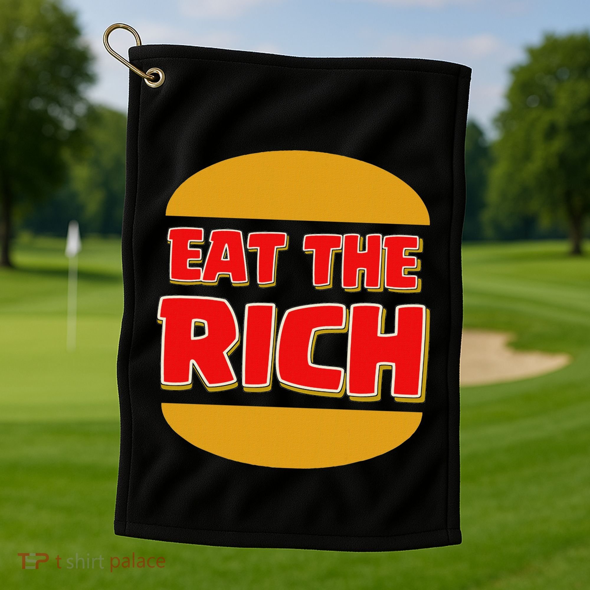 Eat The Rich Golf Towel