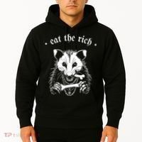 Eat The Rich Possum Anti Fascist Hoodie thumb 2