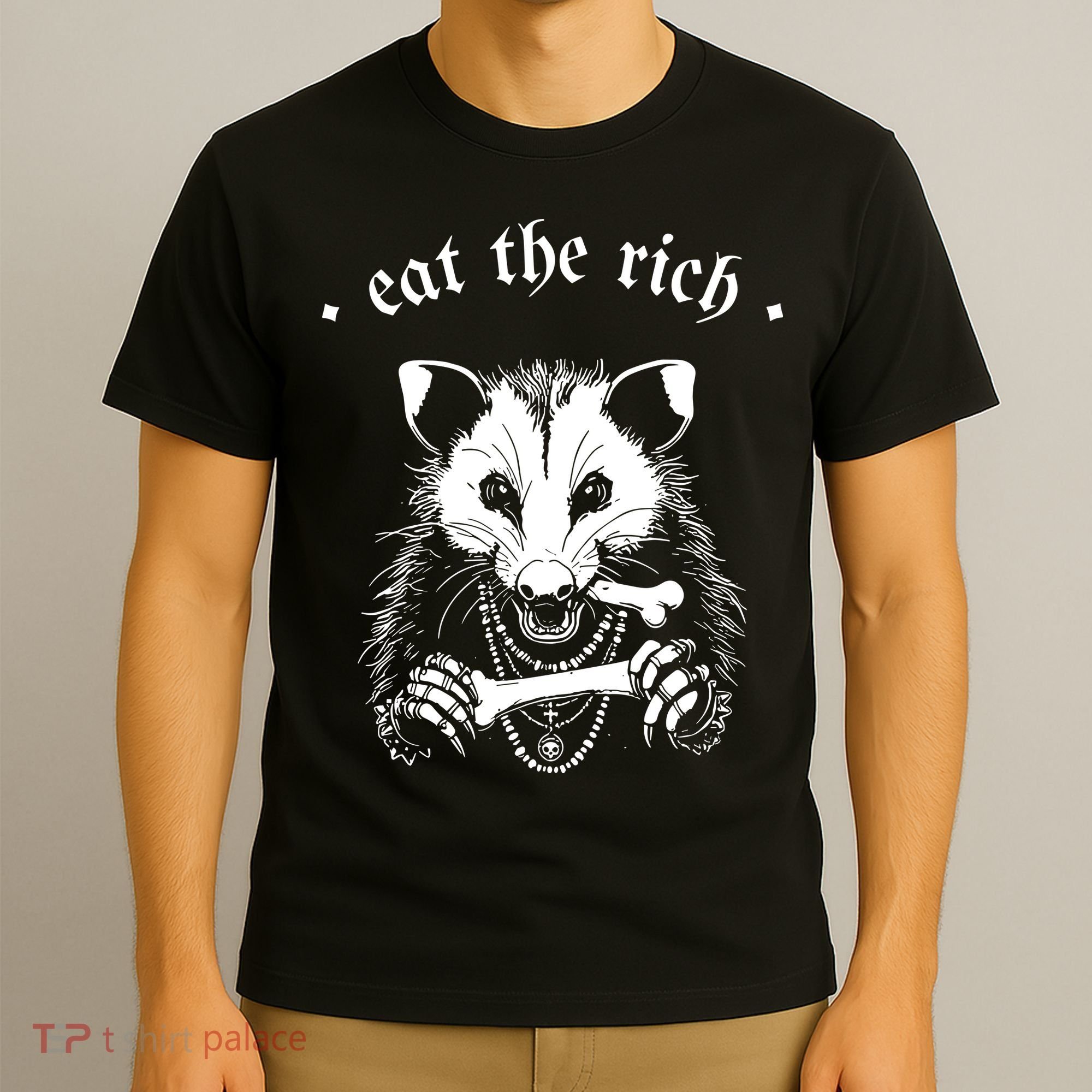 Eat The Rich Possum Anti Fascist T-Shirt