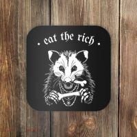 Eat The Rich Possum Anti Fascist Coaster thumb 0