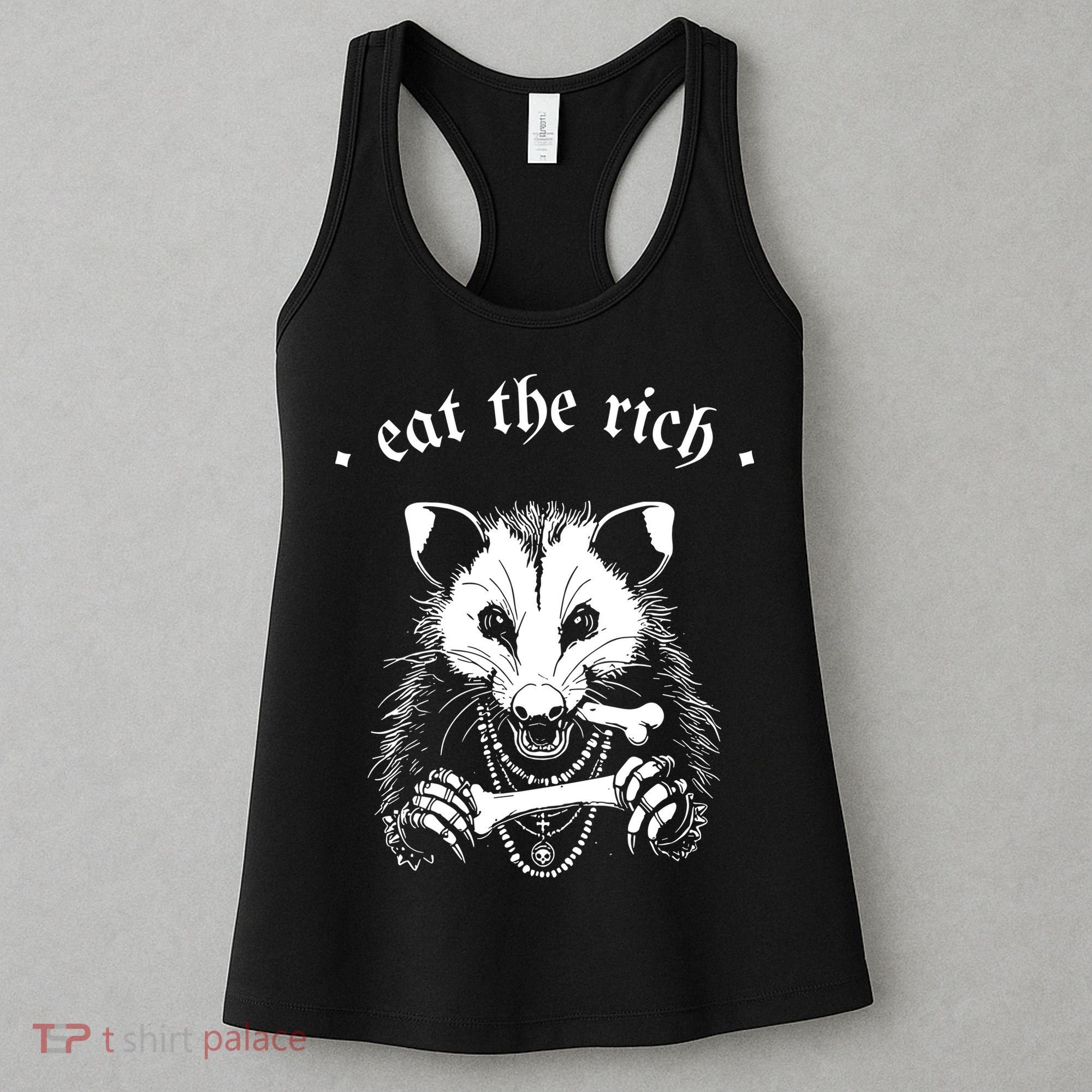 Eat The Rich Possum Anti Fascist Women's Tank Top