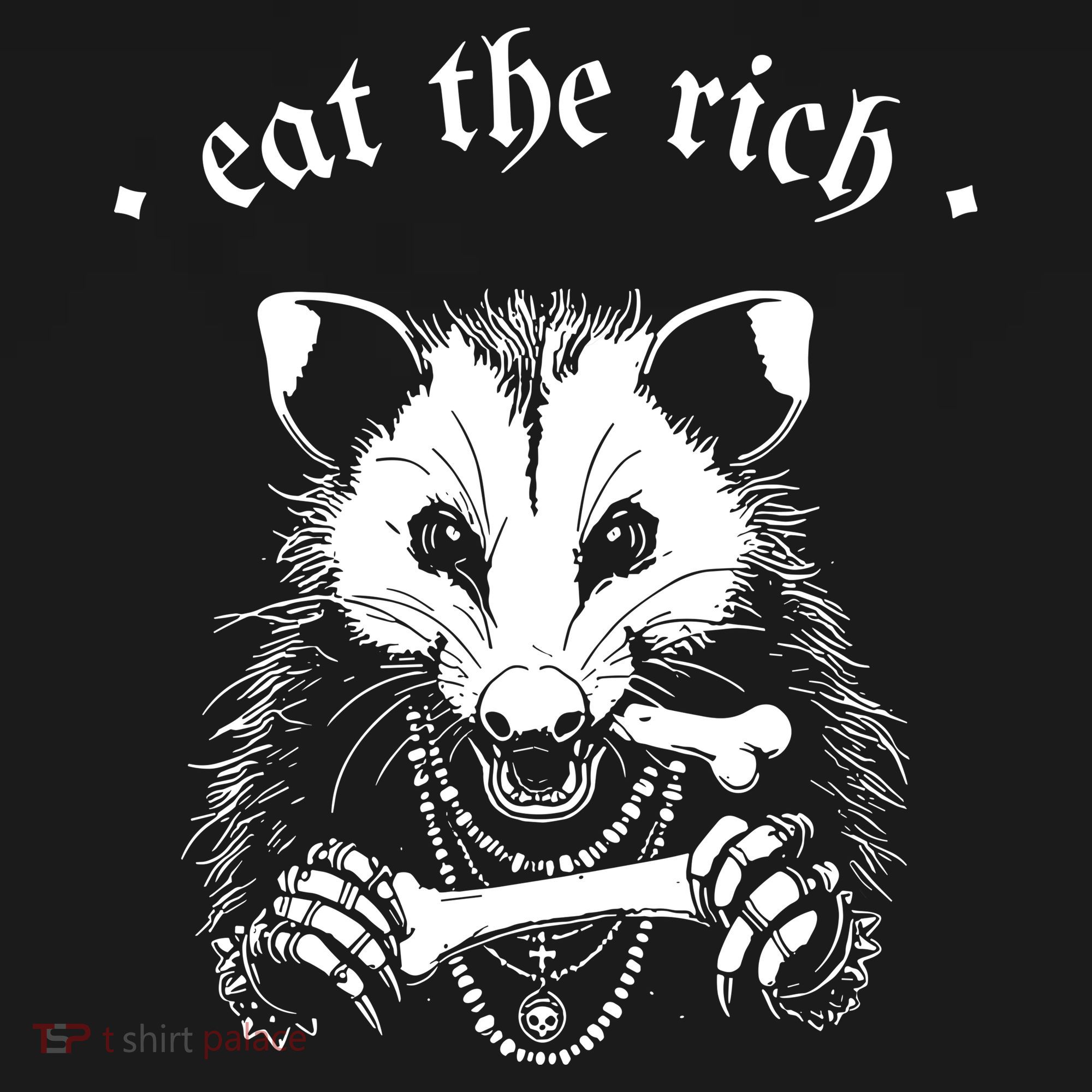 Eat The Rich Possum Anti Fascist Baby Bodysuit