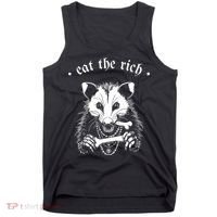Eat The Rich Possum Anti Fascist Tank Top thumb 0