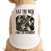 Eat The Rich Fight Oligarchy Bernie Sanders Protest Resist  Doggie Tank thumb 0