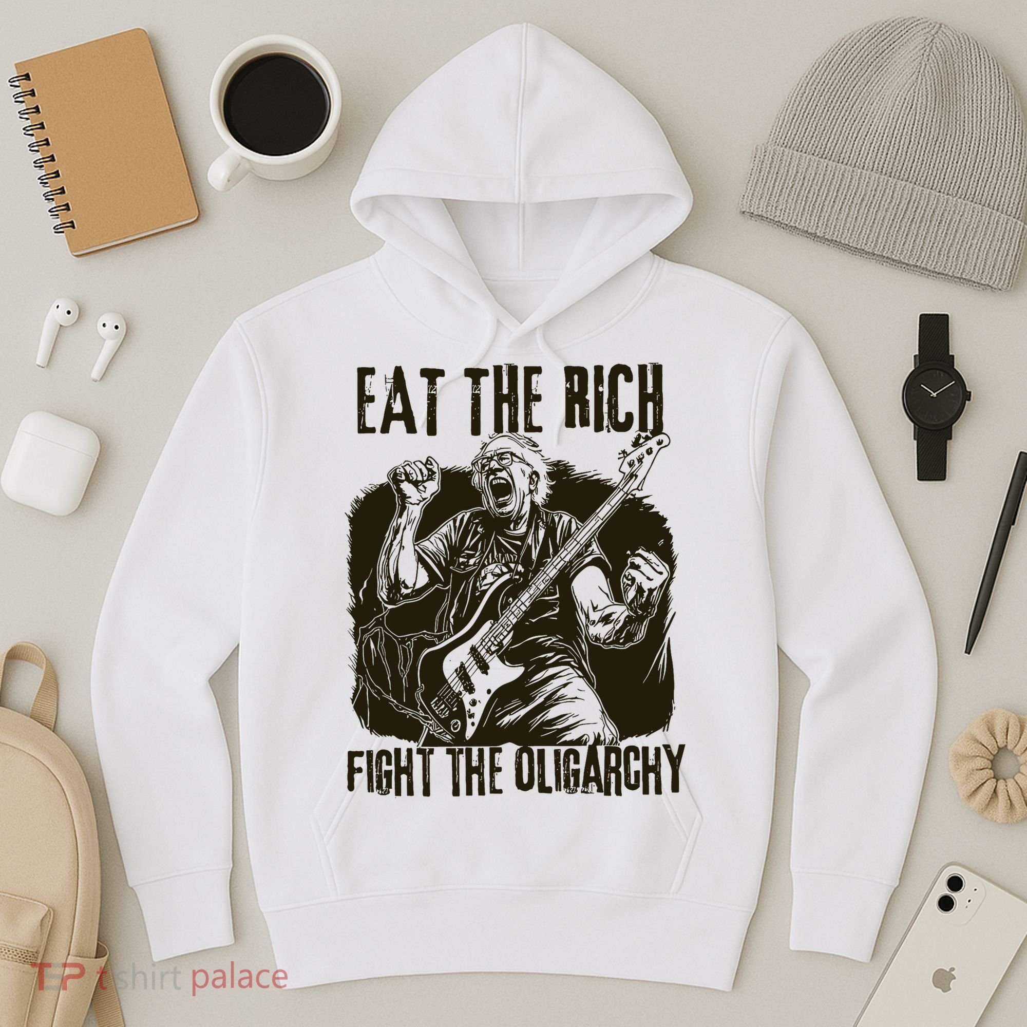 Eat The Rich Fight Oligarchy Bernie Sanders Protest Resist  Hoodie