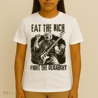Eat The Rich Fight Oligarchy Bernie Sanders Protest Resist  T-Shirt thumb 4