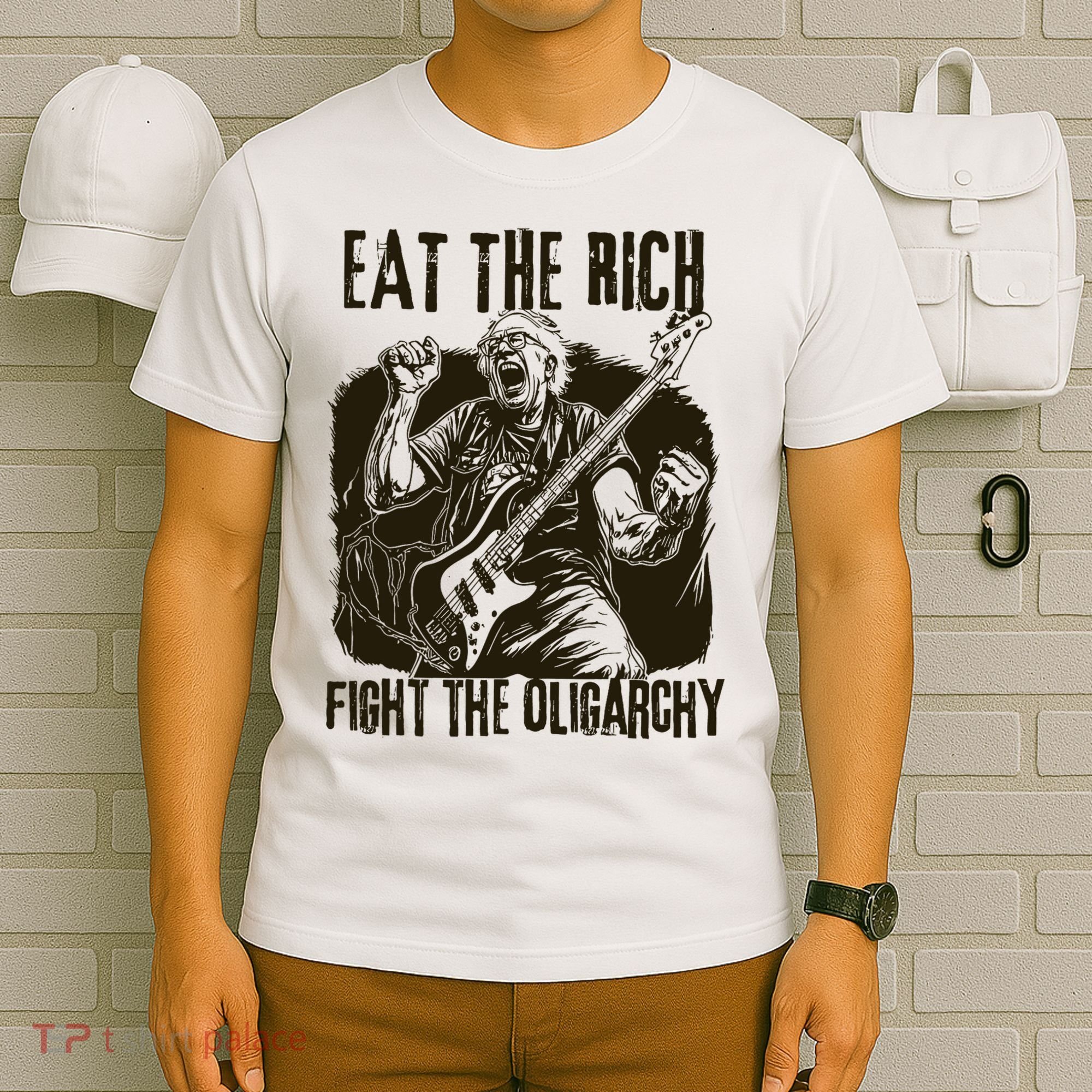 Eat The Rich Fight Oligarchy Bernie Sanders Protest Resist  T-Shirt