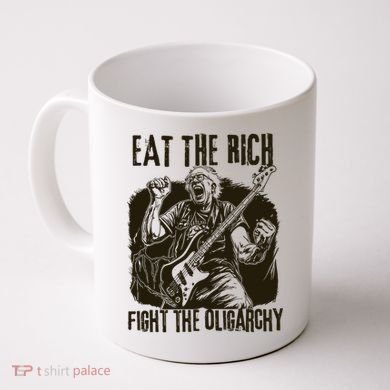 Eat The Rich Fight Oligarchy Bernie Sanders Protest Resist  Coffee Mug