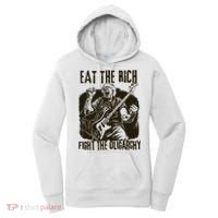 Eat The Rich Fight Oligarchy Bernie Sanders Protest Resist  Women's Hoodie thumb 0