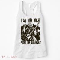 Eat The Rich Fight Oligarchy Bernie Sanders Protest Resist  Women's Tank Top thumb 0