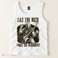 Eat The Rich Fight Oligarchy Bernie Sanders Protest Resist  Tank Top thumb 2