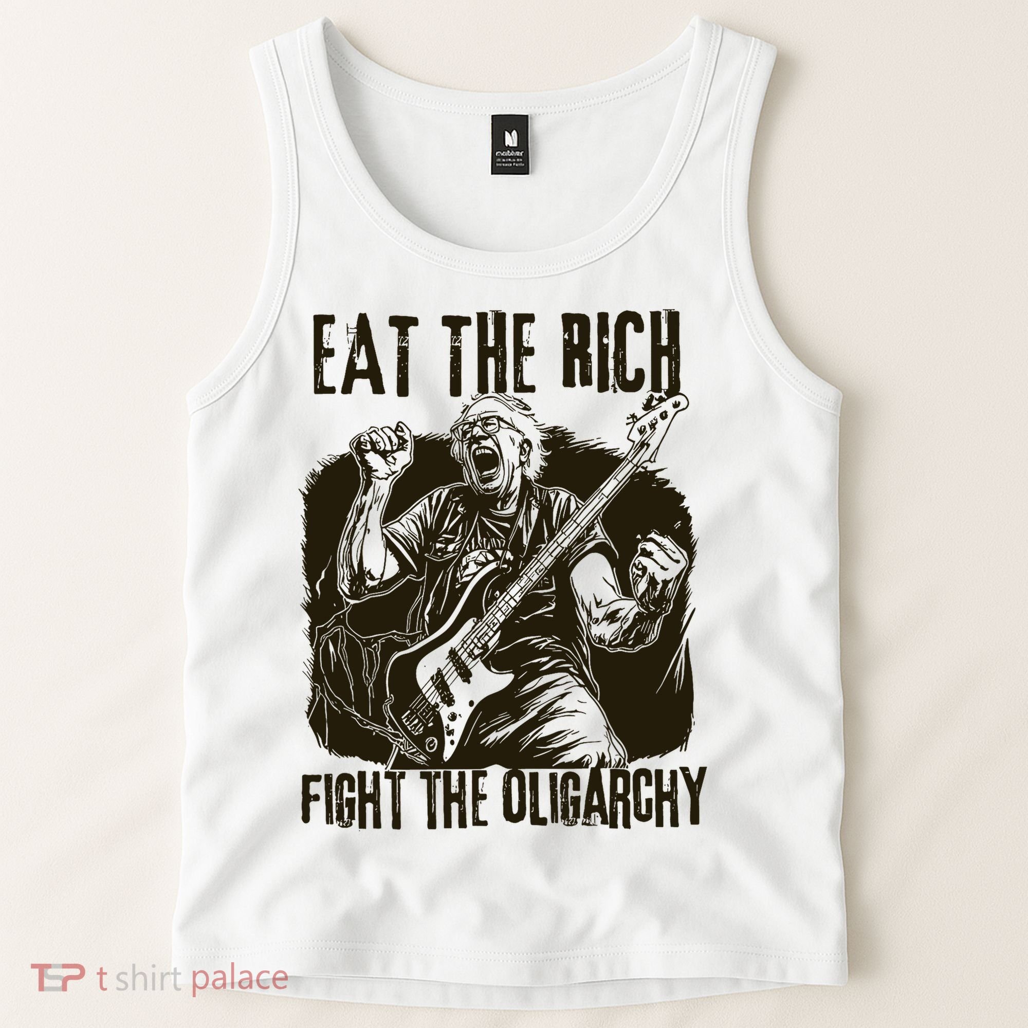 Eat The Rich Fight Oligarchy Bernie Sanders Protest Resist  Tank Top