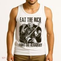 Eat The Rich Fight Oligarchy Bernie Sanders Protest Resist  Tank Top thumb 3