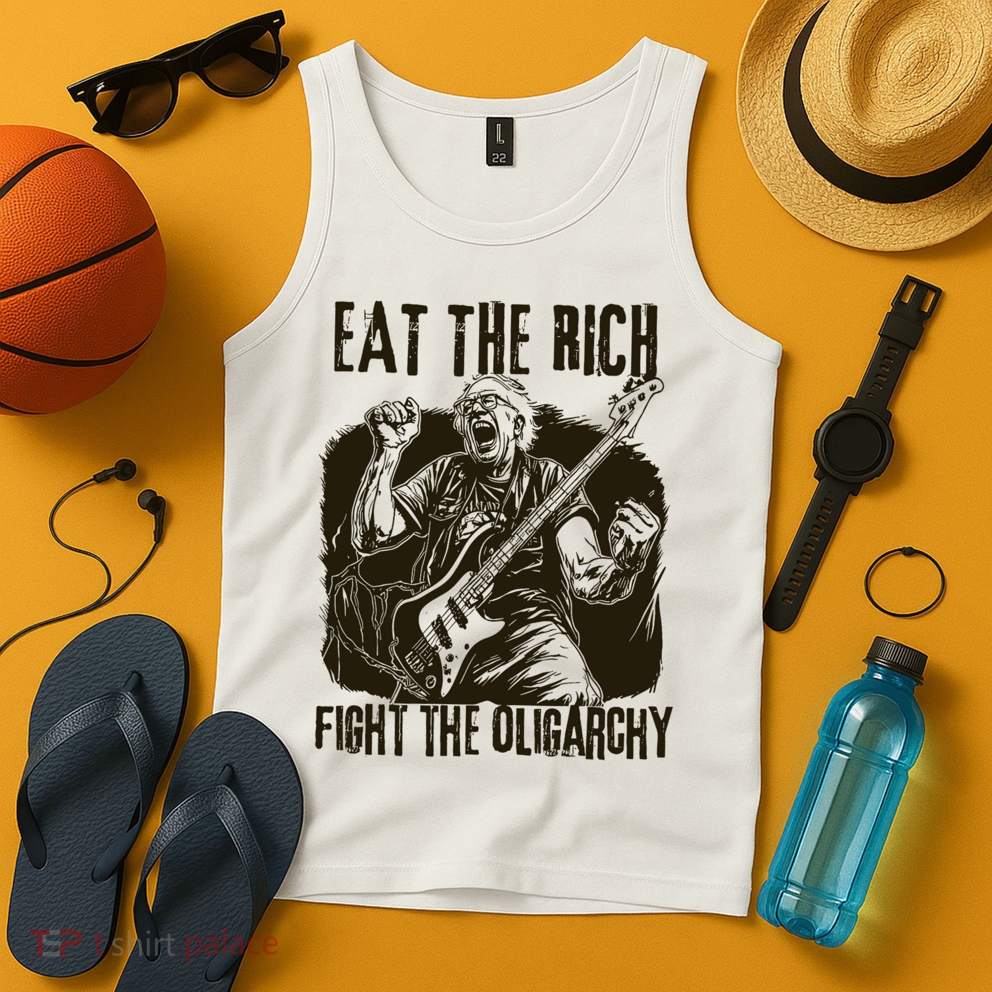 Eat The Rich Fight Oligarchy Bernie Sanders Protest Resist  Tank Top