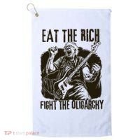 Eat The Rich Fight Oligarchy Bernie Sanders Protest Resist  Golf Towel thumb 0