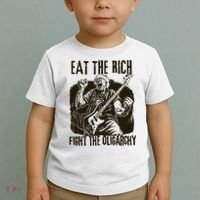 Eat The Rich Fight Oligarchy Bernie Sanders Protest Resist  Toddler T-Shirt thumb 2