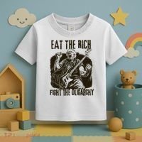 Eat The Rich Fight Oligarchy Bernie Sanders Protest Resist  Toddler T-Shirt thumb 3