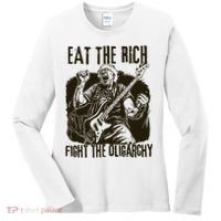 Eat The Rich Fight Oligarchy Bernie Sanders Protest Resist  Women's Long Sleeve Shirt thumb 0