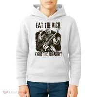 Eat The Rich Fight Oligarchy Bernie Sanders Protest Resist  Kids Hoodie thumb 4