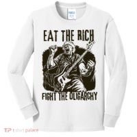 Eat The Rich Fight Oligarchy Bernie Sanders Protest Resist  Kids Long Sleeve Shirt thumb 0