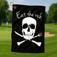 Eat The Rich Golf Towel thumb 1