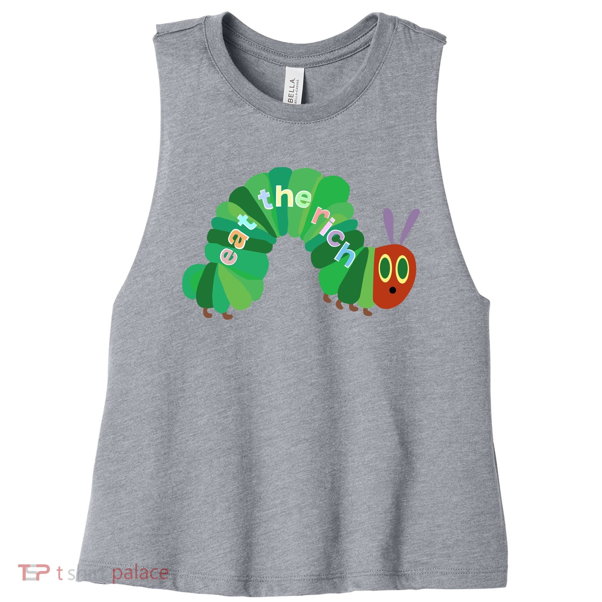 Eat The Richs Hungry Caterpillars Women's Racerback Cropped Tank